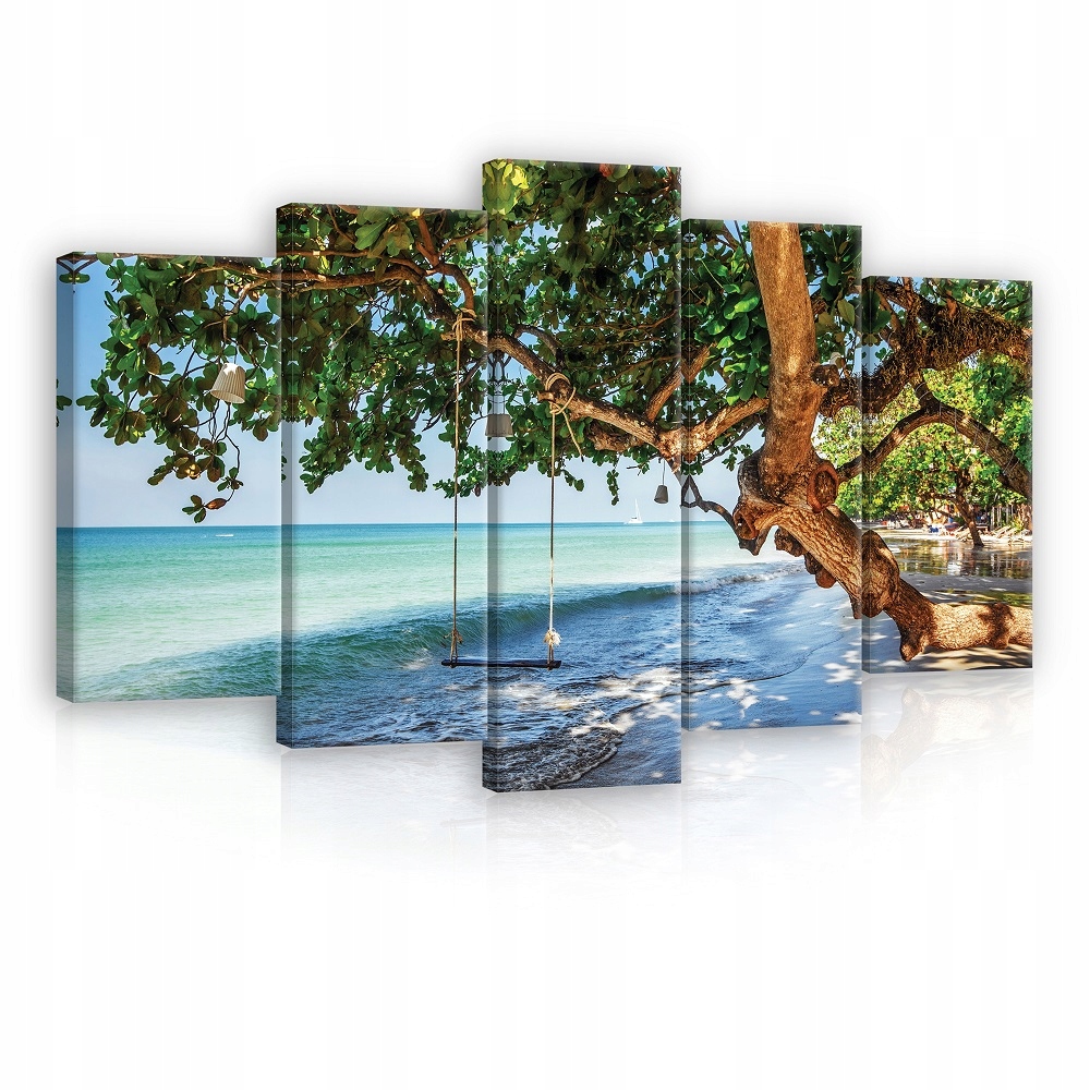 Obraz Pláž Moře Dřevo Příroda Na Plátně Stěna 5 Částečný Velký 100x60