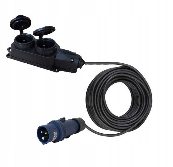 

Redukcja Adapter Camping 16A - Dwójnik Listwa 30M