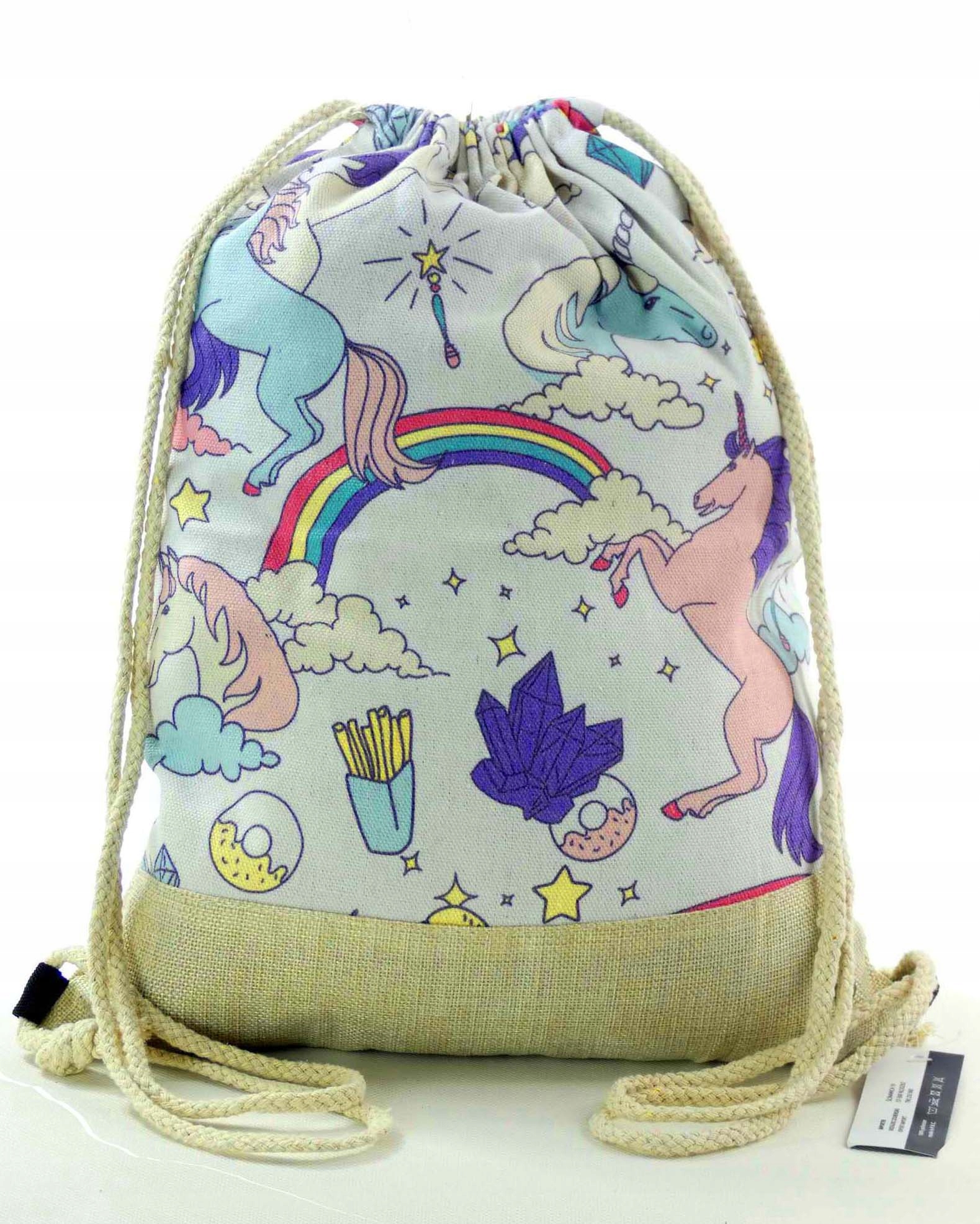 

Mocny worek plecak torba bag jednorożec unicorn