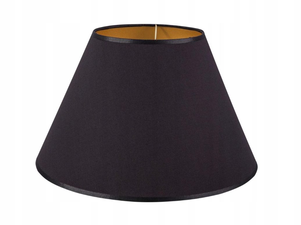 

Abażur Klosz Czarny Złoty Pcv Tkanina 13x26x15