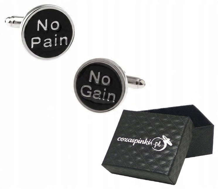 

Spinki do mankietów koszuli No Pain No Gain