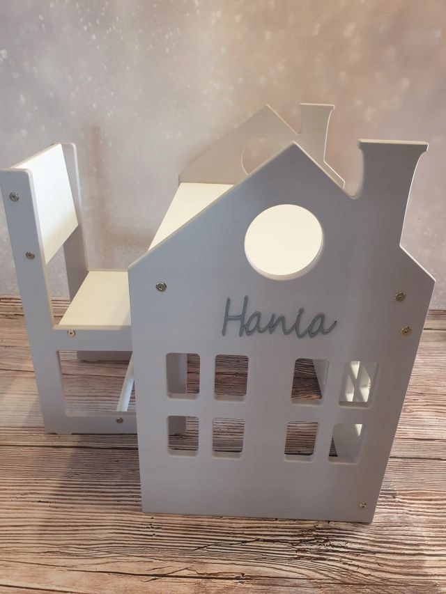 STOLIK Z KRZESEŁKIEM BIURKO DREWNIANE DLA DZIECI Wysokość stołu 64 cm