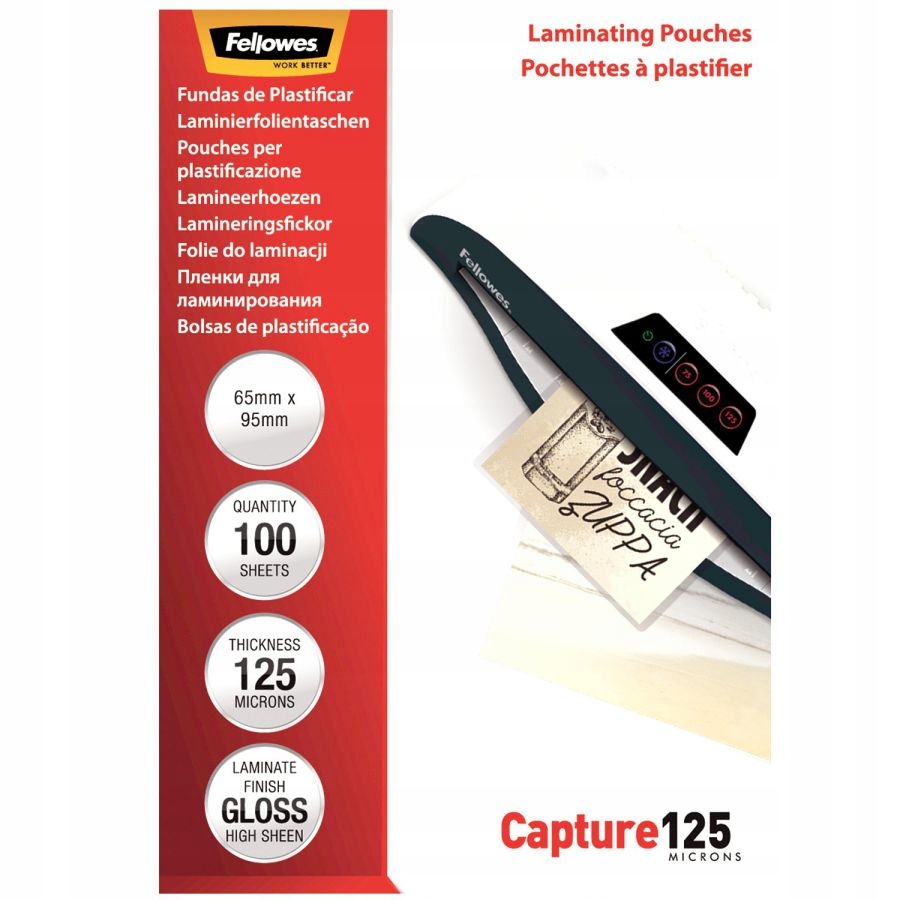 

Folia do laminowania Fellowes 65x95 125mic 100szt