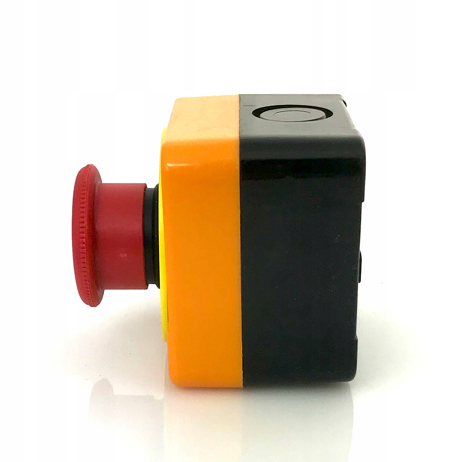 Przycisk Bezpieczeństwa awaryjny Grzybek w Kasecie z Opisem EMERGENCY STOP Symbol AS22