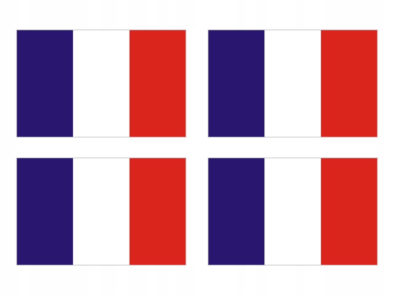 

Naklejki Flaga Francja na auto moto rower 4szt