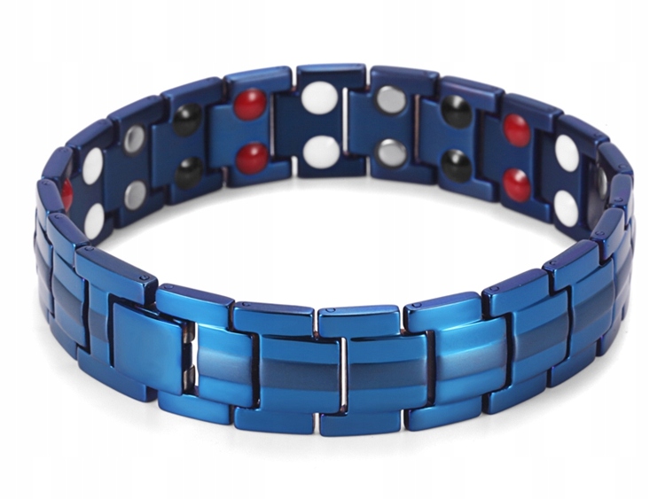 GRUBA TYTANOWA ZDROWOTNA BRANSOLETA MĘSKA MAGNETYCZNA MOCNA CZYSTY TYTAN Marka Boston Jewellery