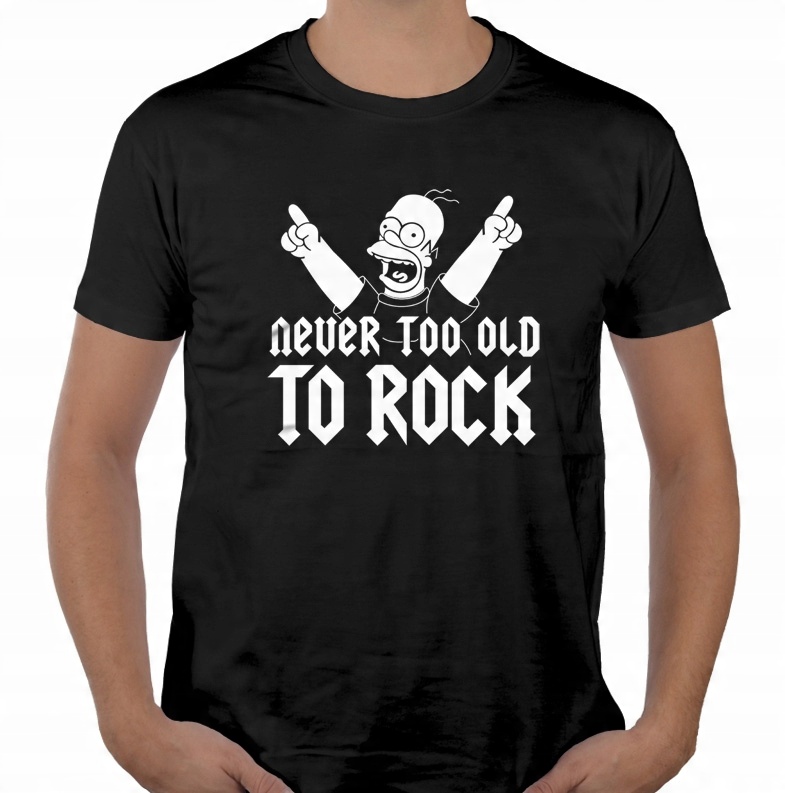 

Koszulka Never Too Old homer gitarzysta filmowe XL