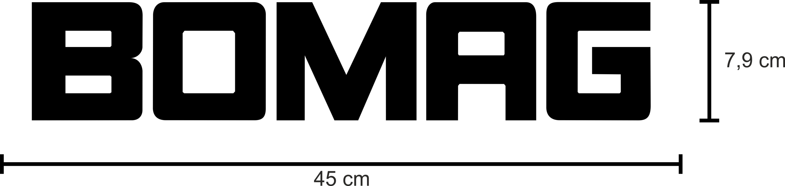 NAKLEJKI NAKLEJKA BOMAG MASZYNY 2 SZTUKI 45 CM Producent części inny