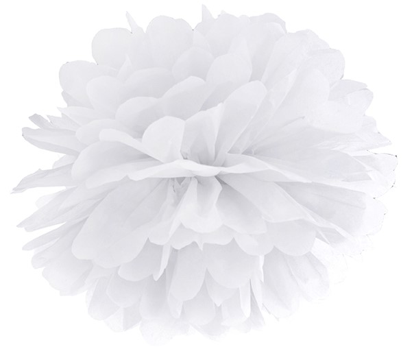 

Pompon bibułowy biały 35cm