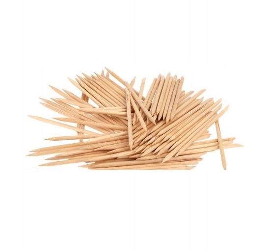 PATYCZKI DREWNIANE DO SKÓREK MANICURE - 100 szt.