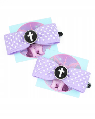 spinka KOKARDKA KRZYŻ pastel goth gothic grunge Marka Inna marka