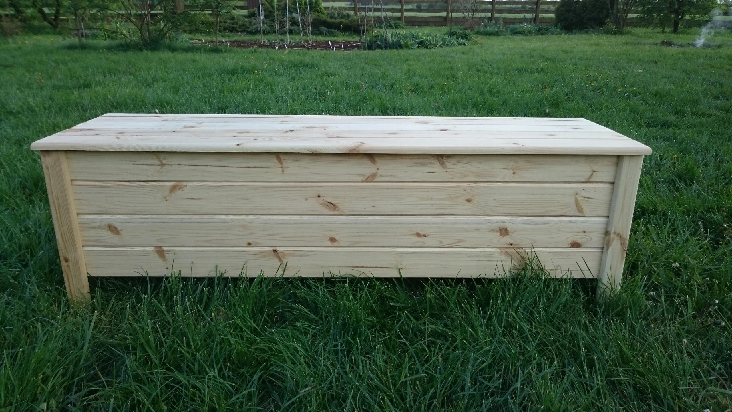 Drewniany kufer, ławka S 150x50x40