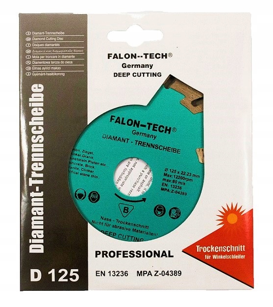 TARCZA DIAMENTOWA FALON -TECH 125 MM BETONU KOSTKI Marka Falon-Tech