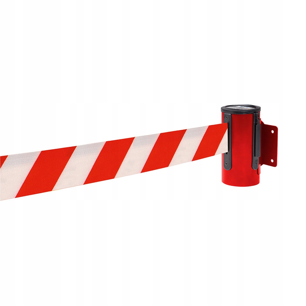 KASETA ŚCIENNA CZERWONA Z TAŚMĄ OSTRZEGAWCZĄ 4 M
