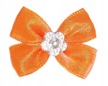 

Mini Kokardki Z Oczkiem Na Spince *** Pomarańczowe