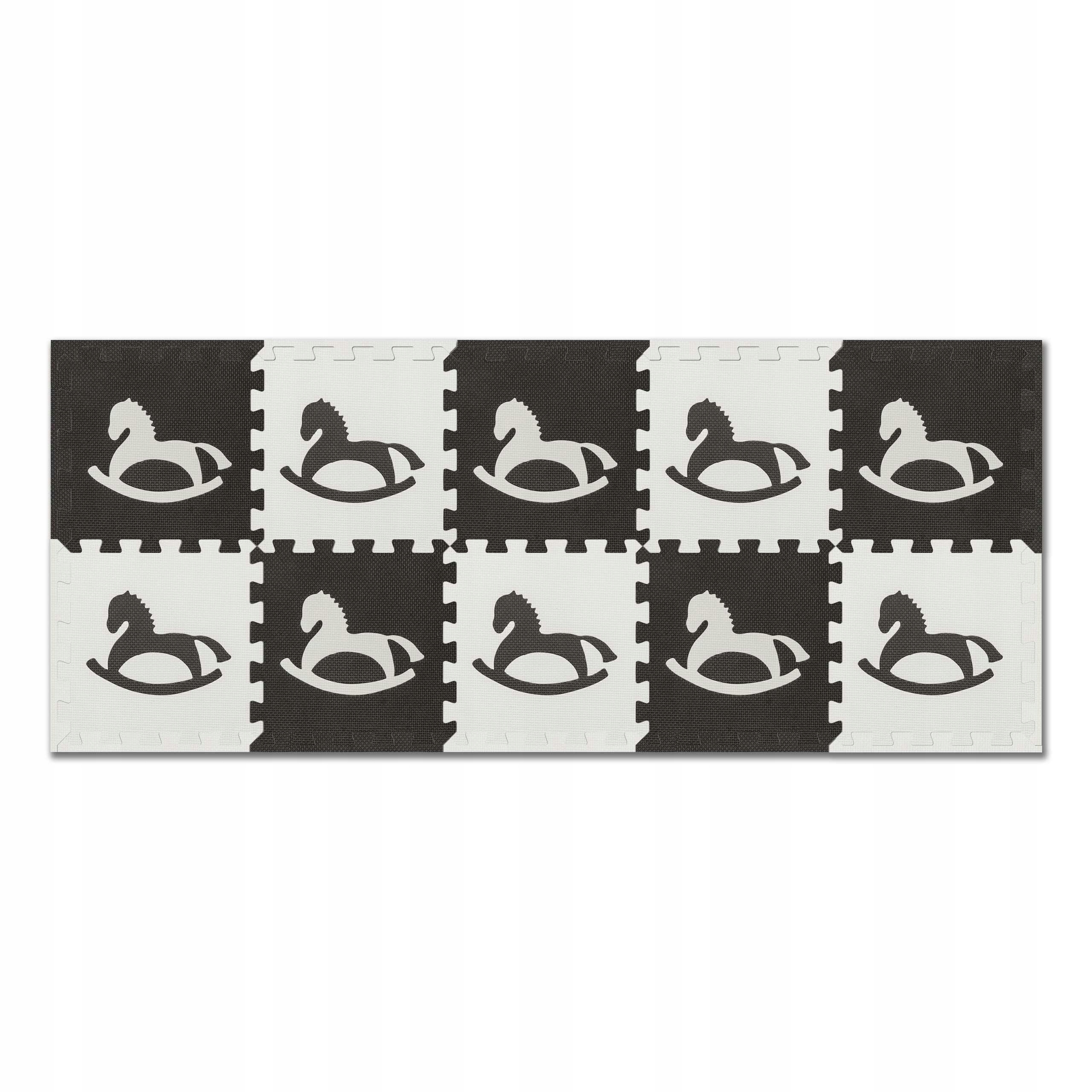 DUŻE PUZZLE PIANKOWE KONIK 30x30 10SZT GRUBE