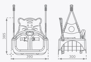 Huśtawka MODUŁOWA 3w1 rośnie z dzieckiem KUBEŁKOWA Materiał tworzywo