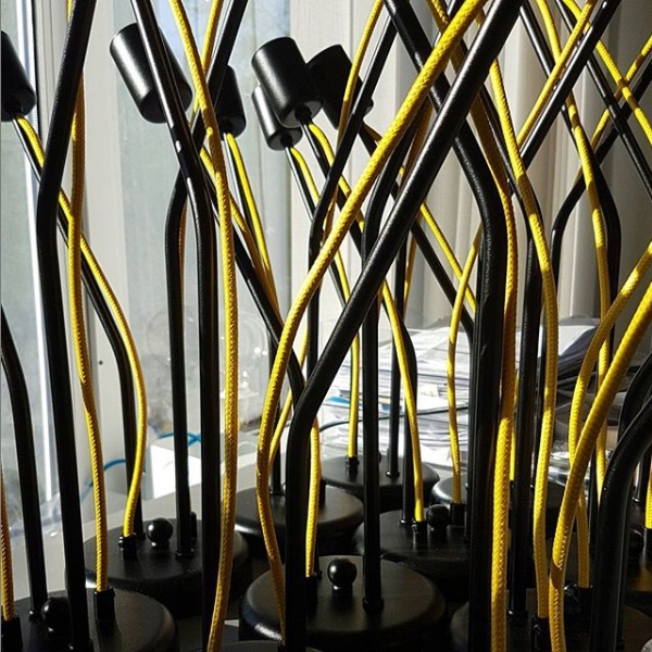 Kabel przewód oplot OZDOBNY 2żył MUSZTARDA /KOLORY Marka Kolorowe Kable