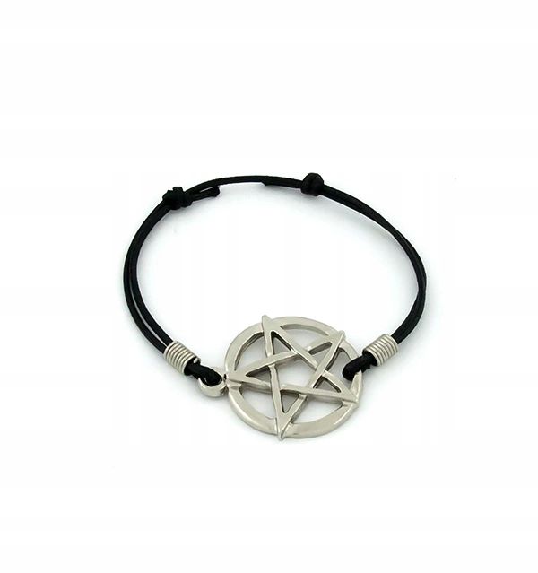 

Bransoletka Pentagram Sznurek Czarny