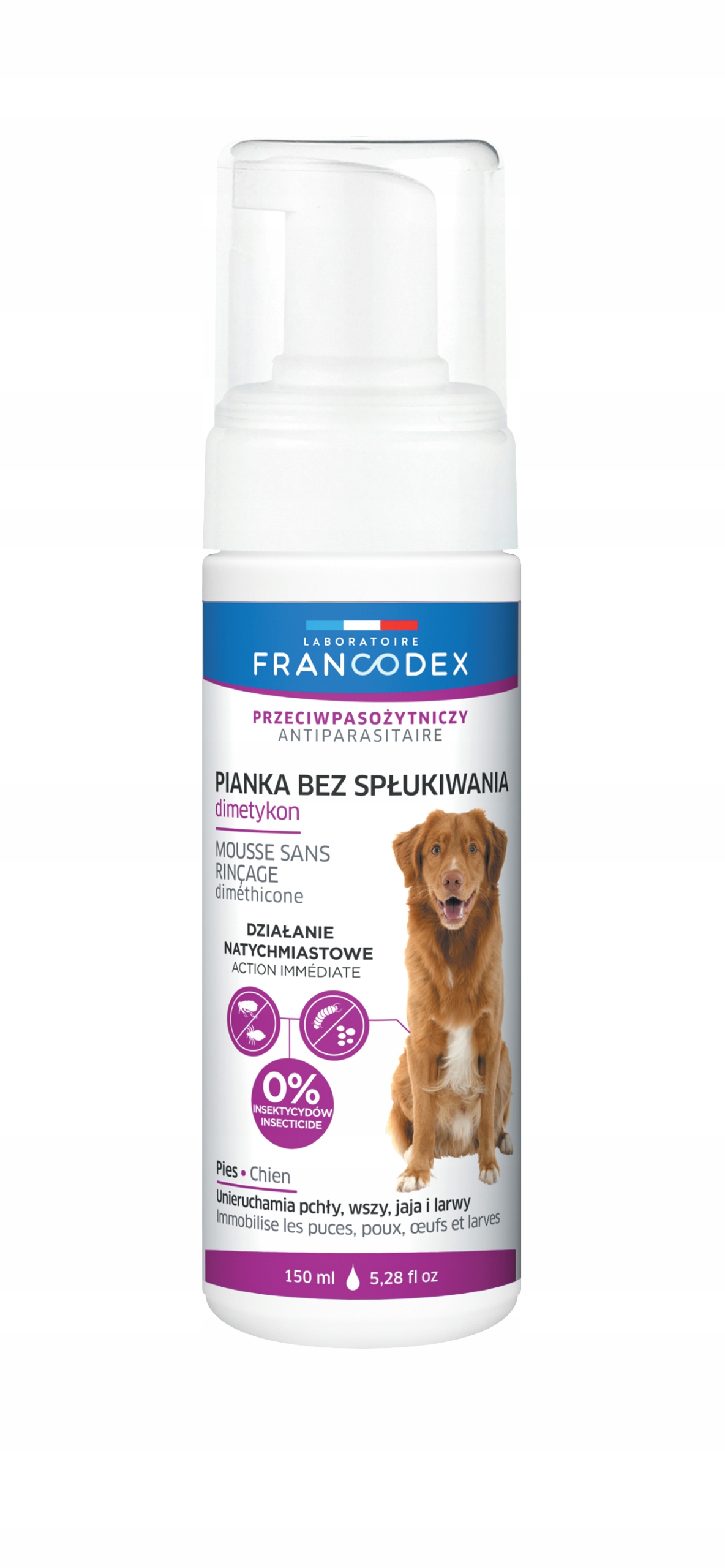 

Francodex Pianka dimetykon dla psów 150ml