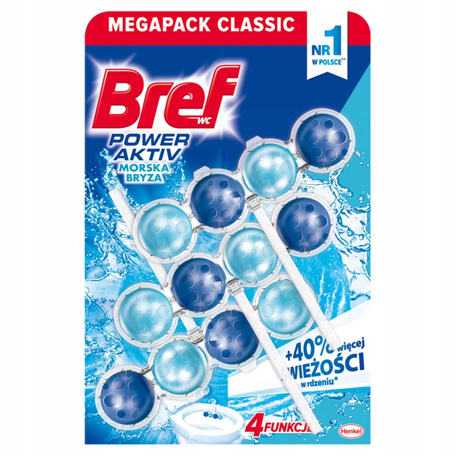 

Bref Wc Power Aktiv zawieszka do wc morska 3x50 g