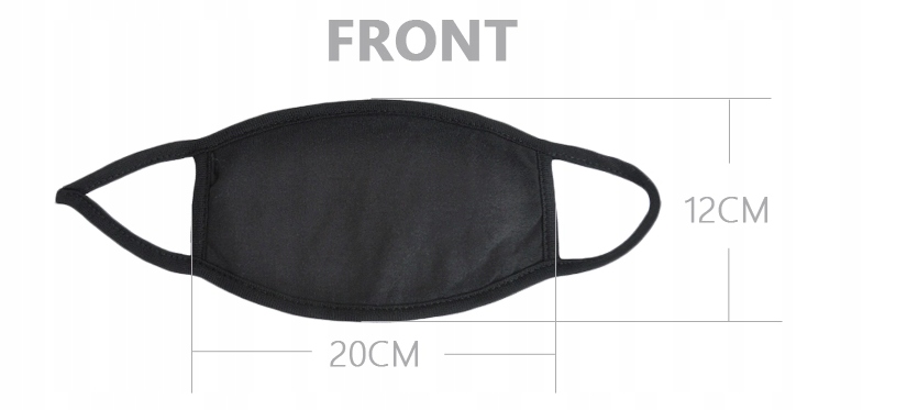 MASKA PRZECIWPYŁOWA CZARNA STREETWEAR NA ROWER Materiał inny