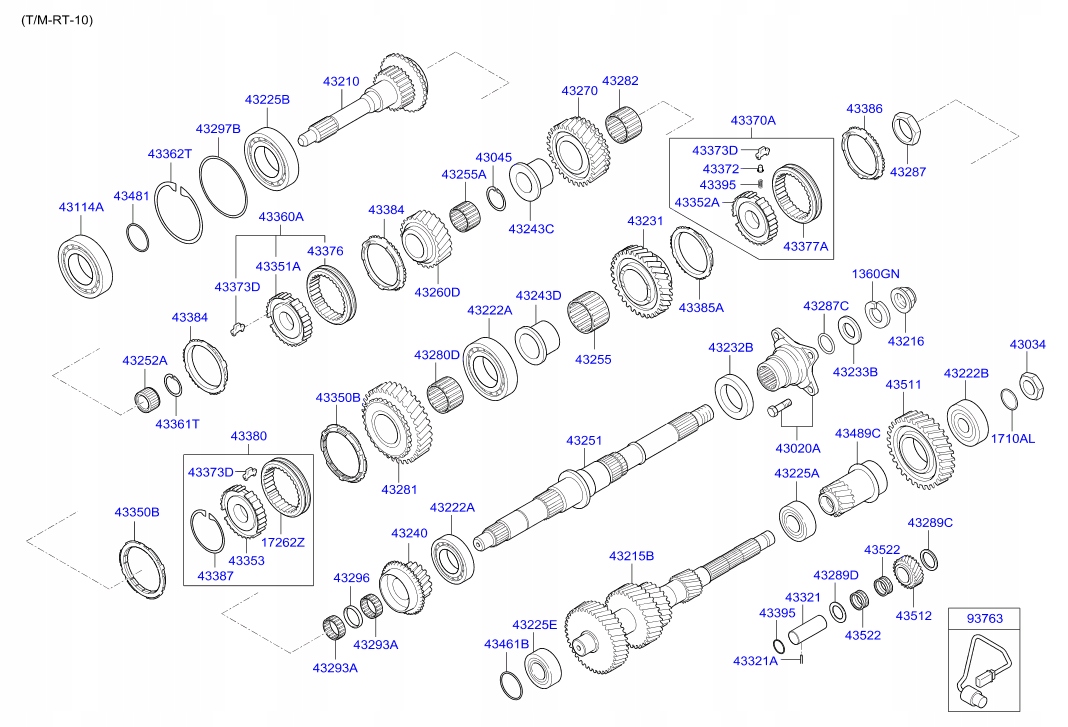 Walek Hyundai 43215 5K200 Gearbox type Manual