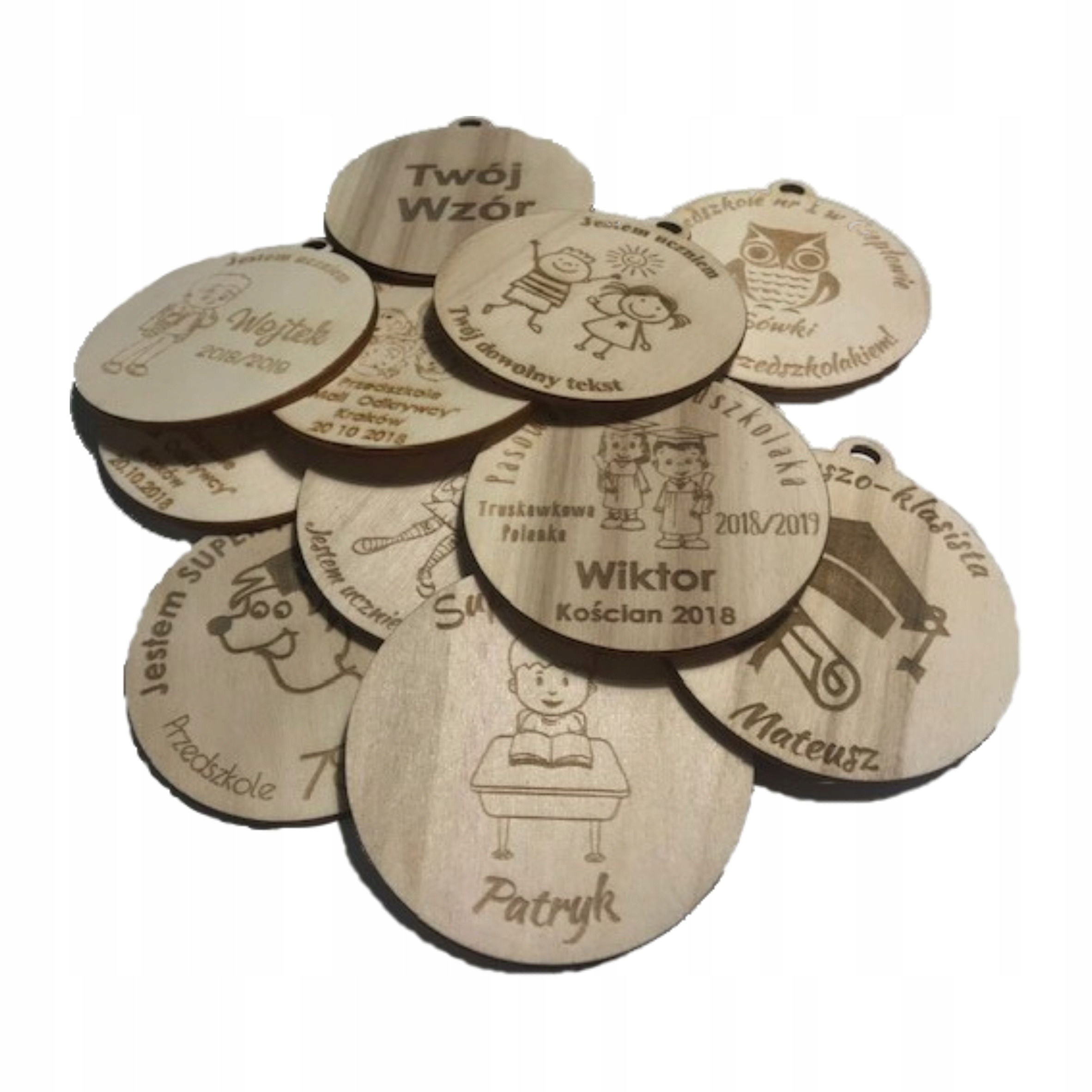 

Medale pasowanie ucznia przedszkolaka szkoła Wzory