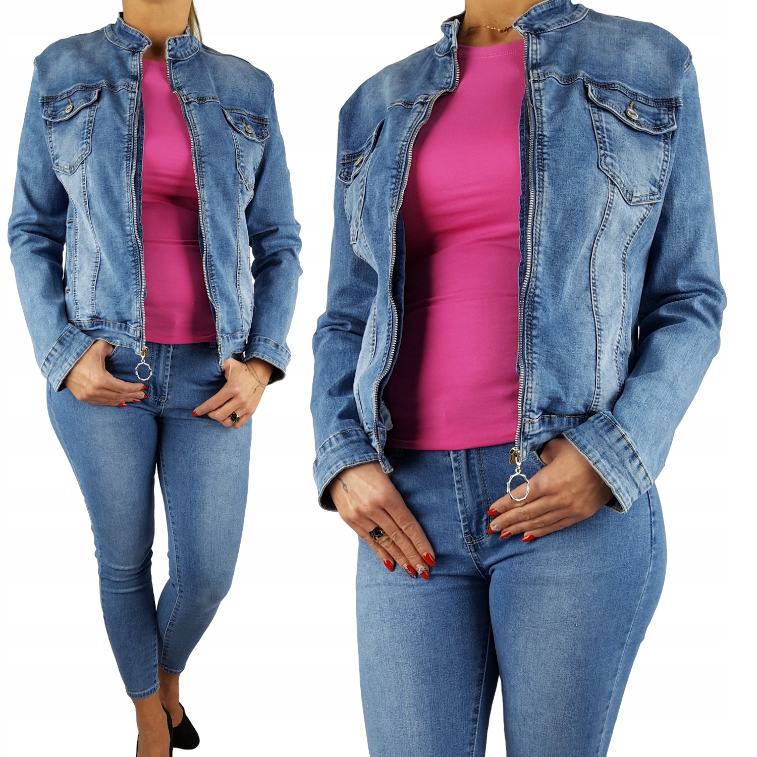

Katana Kurtka Jeans Damska Seattle Plus Size Zip