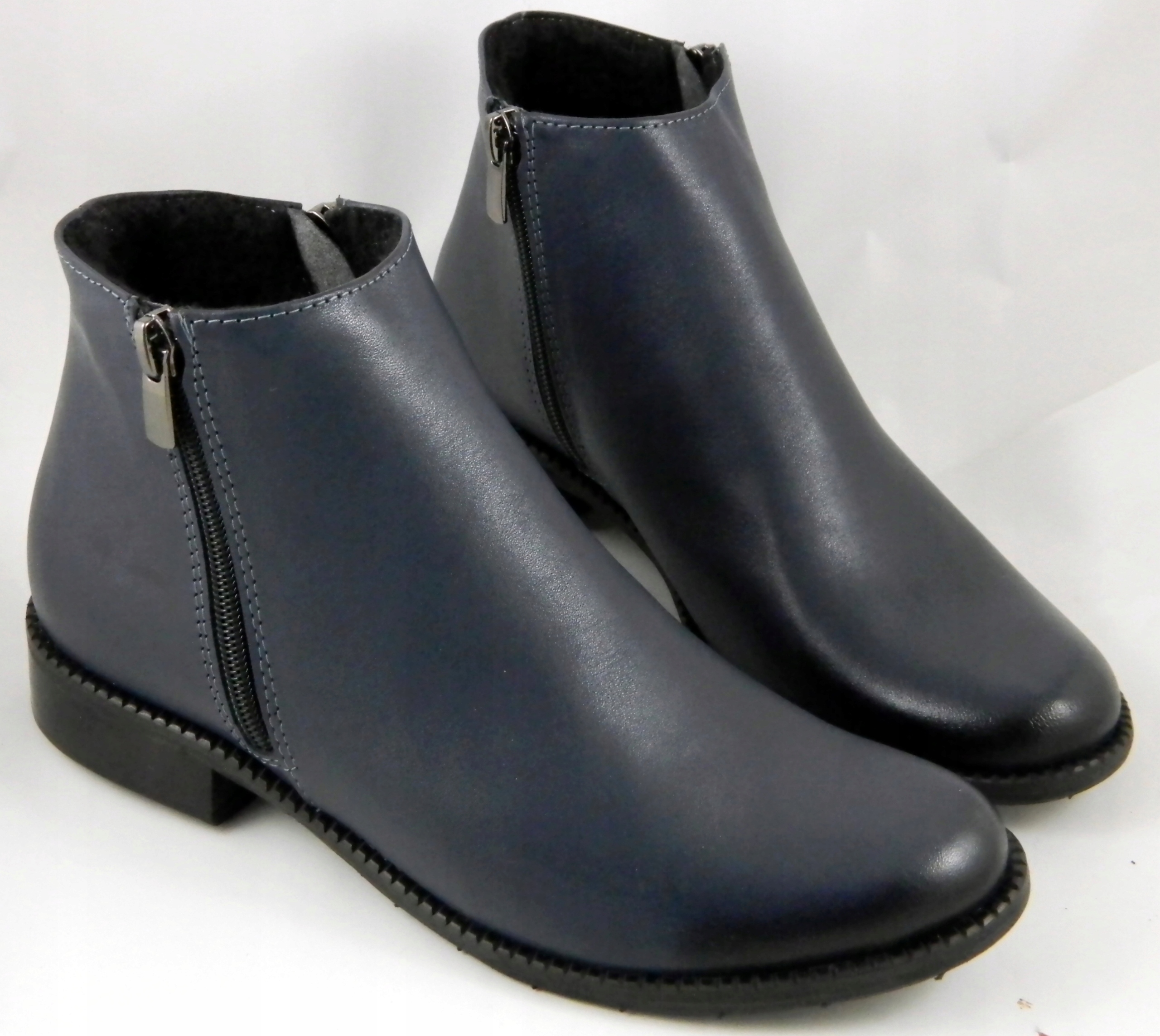 

UNI-19 Wygodne Stylowe Niskie Botki Skóra Nat 36