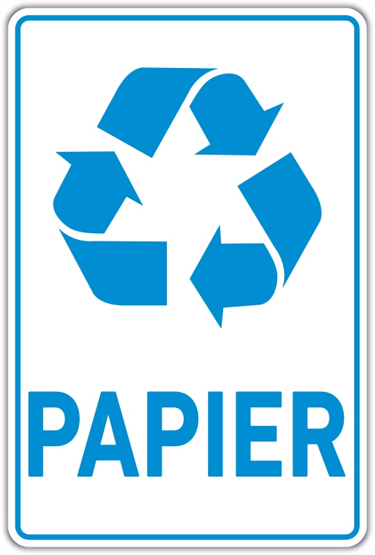 

Papier -Naklejka na kosz segregacja śmieci 30x20cm
