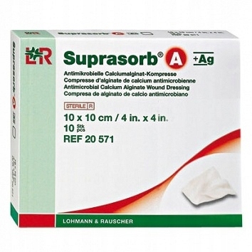 

Suprasorb A+Ag 5x5cm alginian+srebro opatrunek