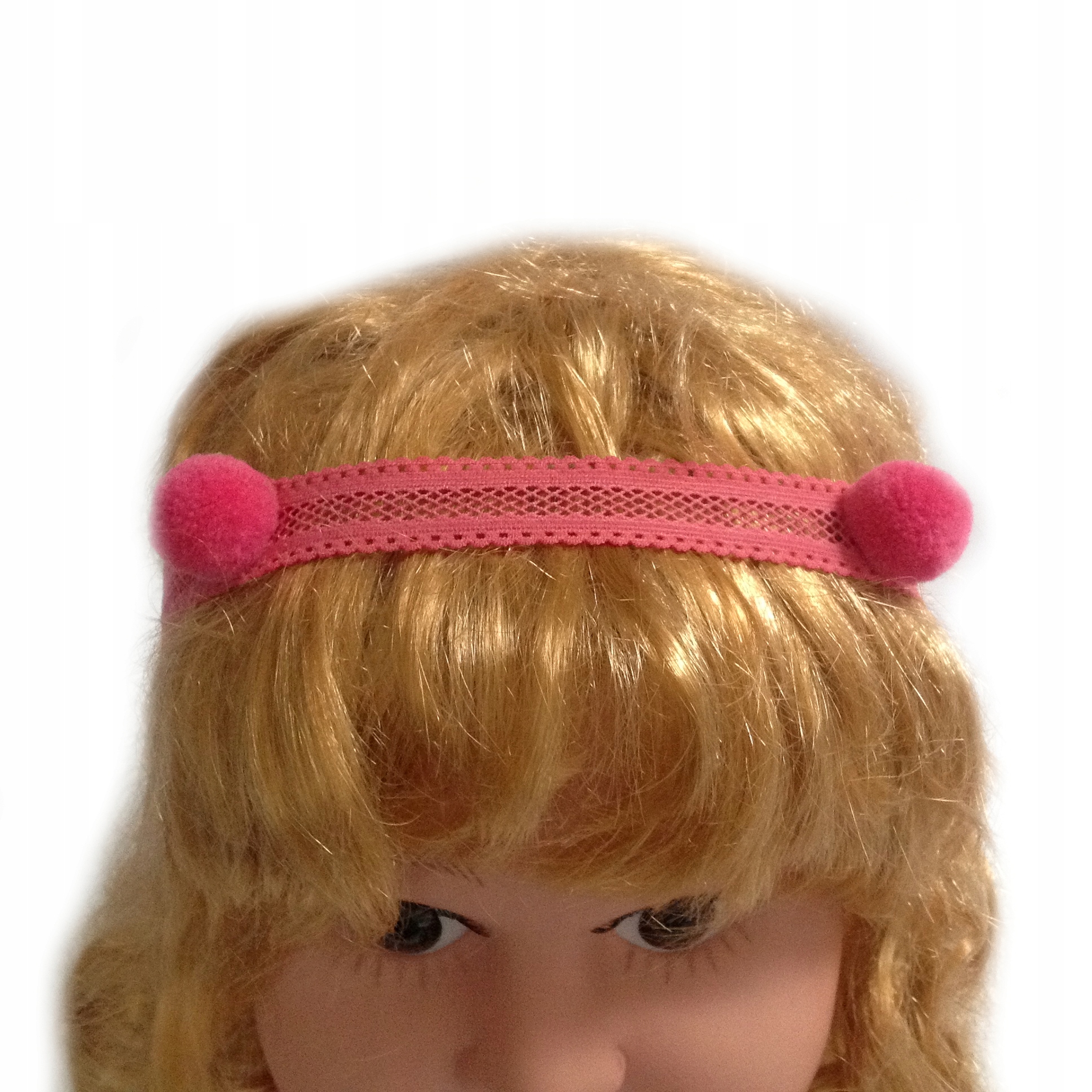 OPASKA CIEMNO RÓŻOWA POMPONIKI 42 cm-54 cm