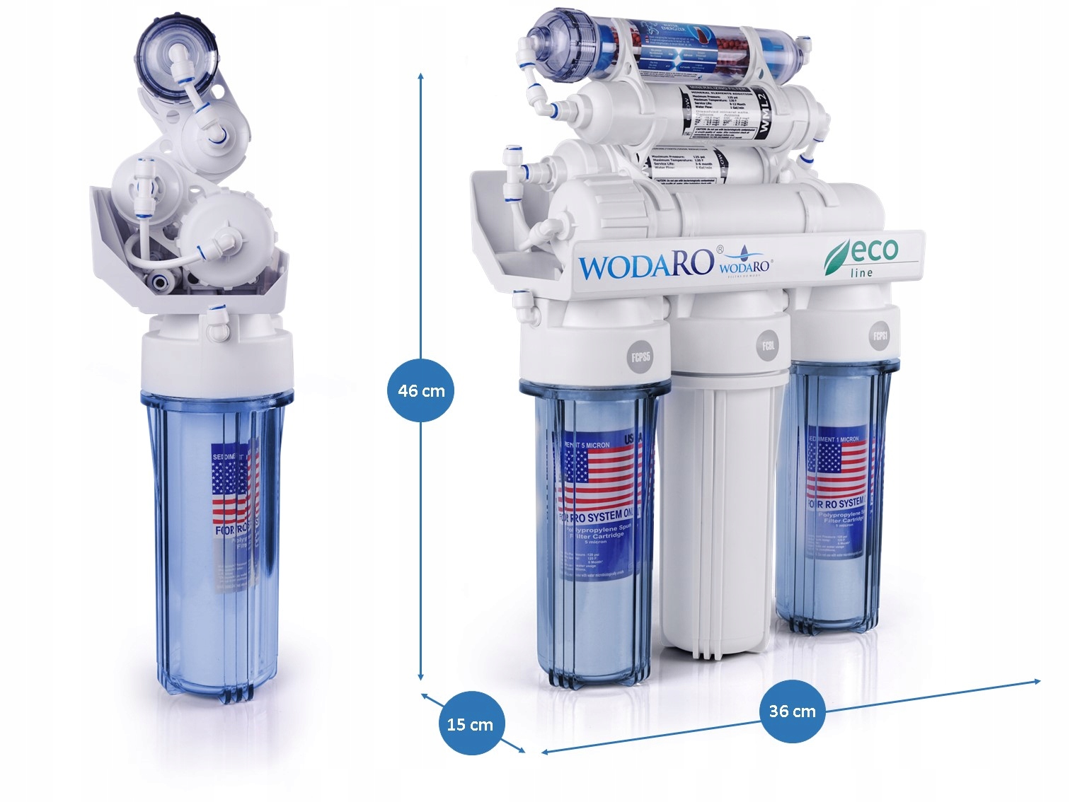 Osmoseur domestique 6 étapes de filtration RO6 WG + 1 jeu de