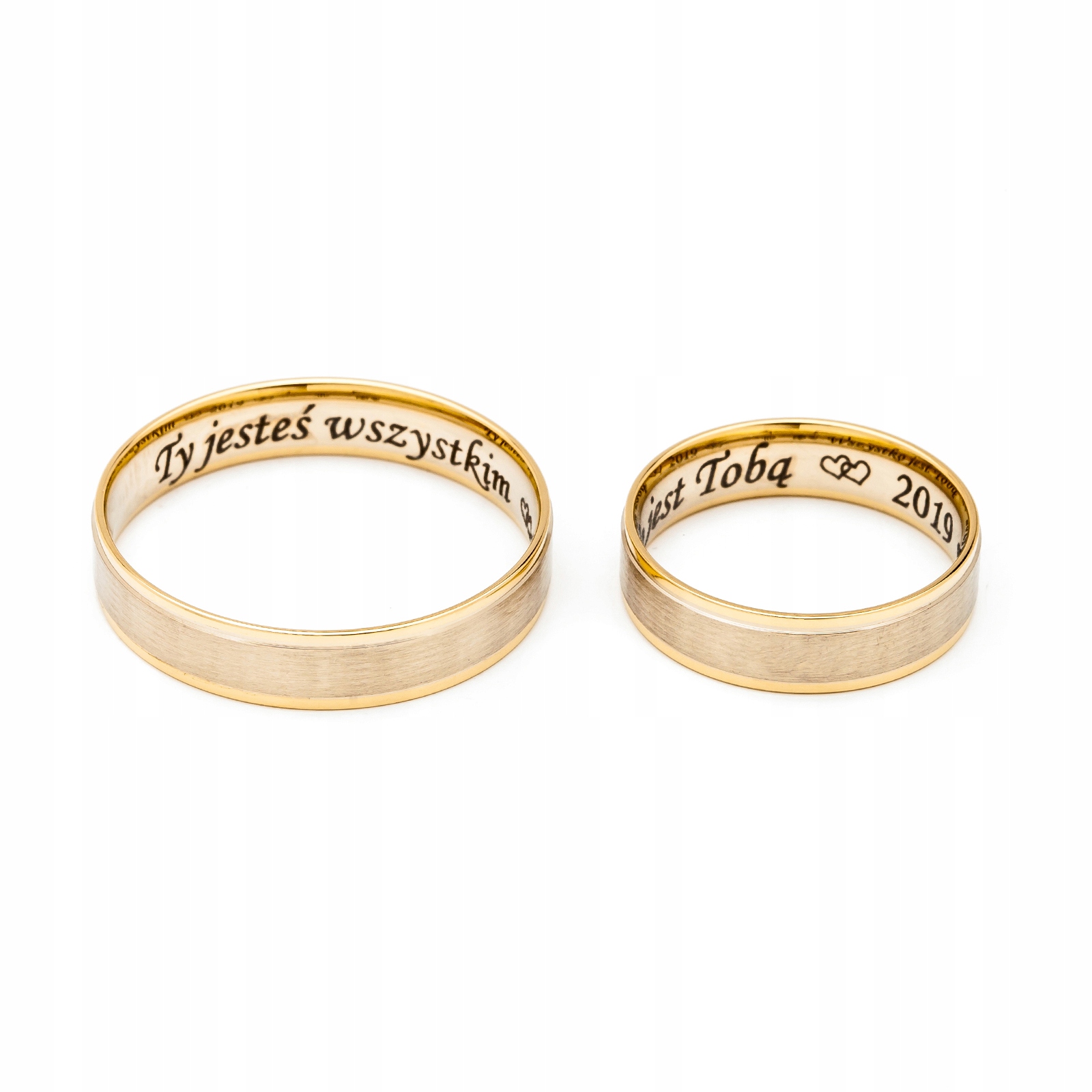 Zlaté Bezešvé Snubní Prsteny OE-86A