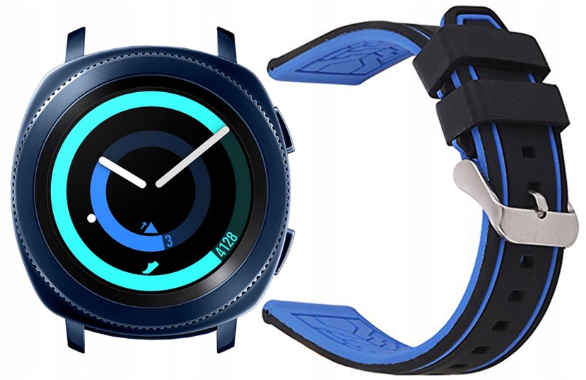

Niebieski Silikonowy Pasek do Samsung Gear Sport