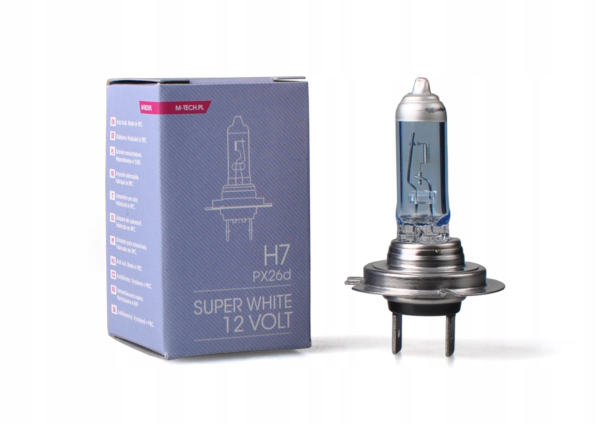 

Żarówka halogenowa M-Tech 12V 55W H7 White