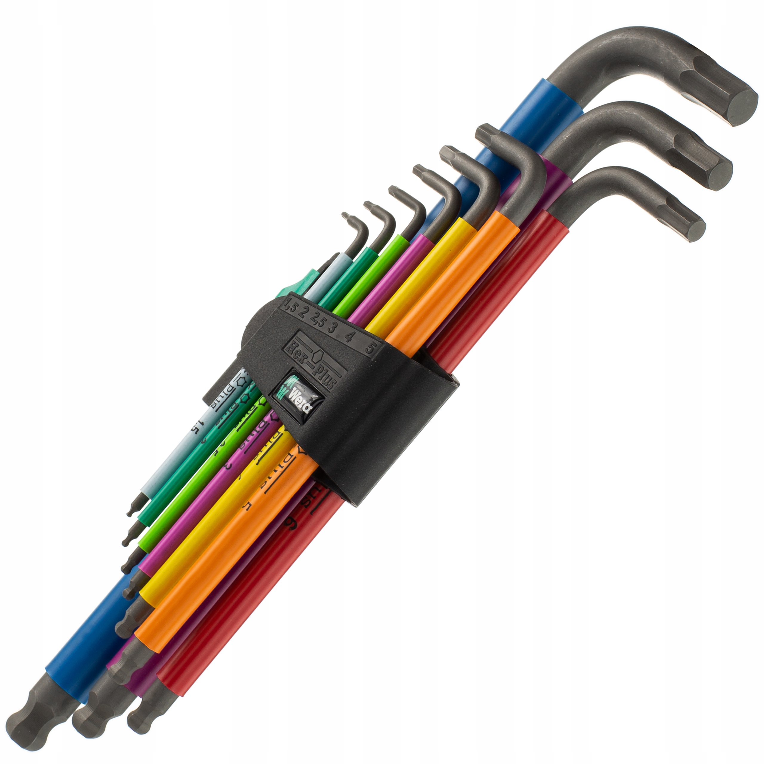 WERA Zestaw Kluczy Imbusowych Hex-Plus 9-cz. Metrisch BlackLaser Kolorowy — miniatura 10