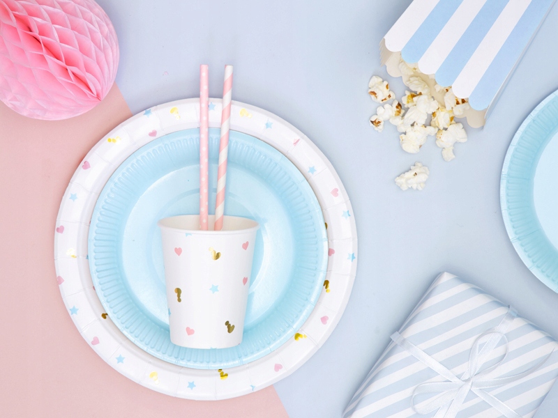 Słomki j. różowe na roczek chrzest baby shower 10 Marka Party Deco