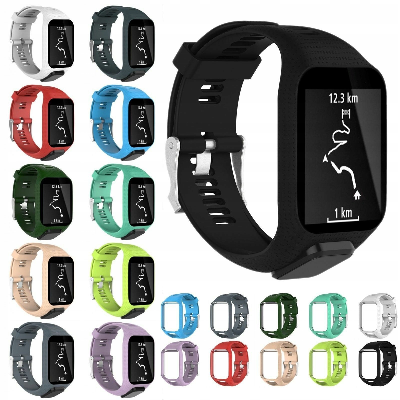 OPASKA ZAMIENNA PASEK TOMTOM SPARK RUNNER BIAŁY Materiał paska guma