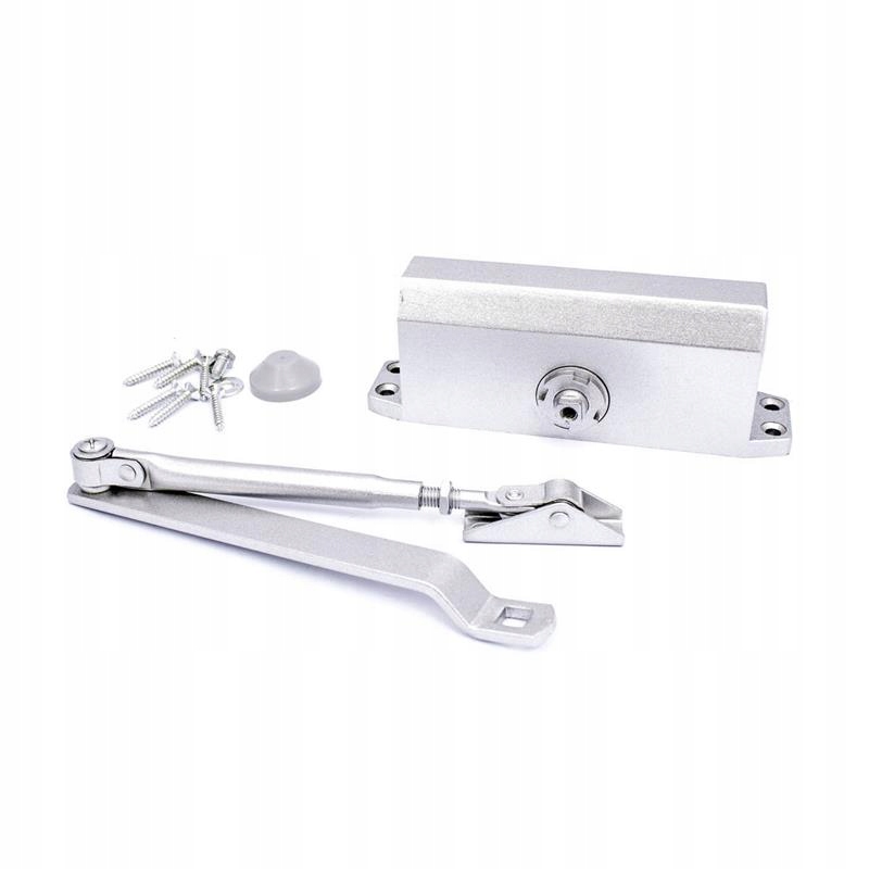 SAMOZAMYKACZ DRZWI FURTEK BRAM DOMYKACZ SREBRNY