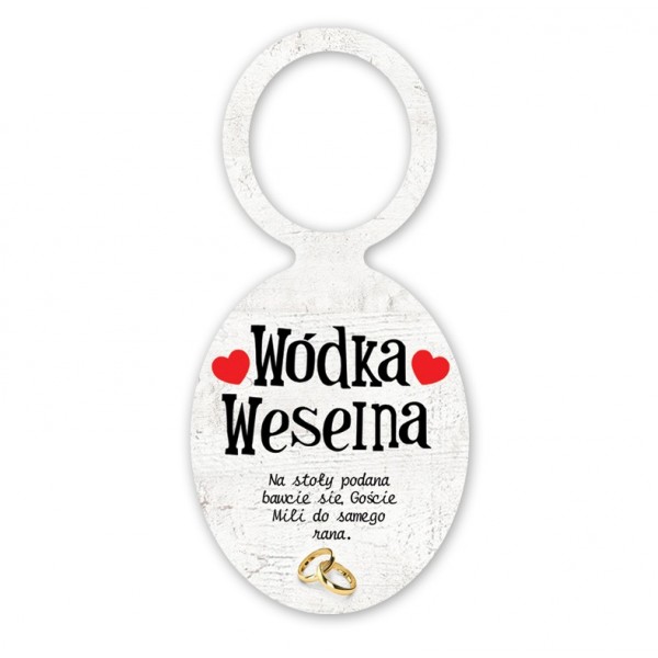 

Ślub serca czerwone - zawieszka na wódkę 20 sztuk