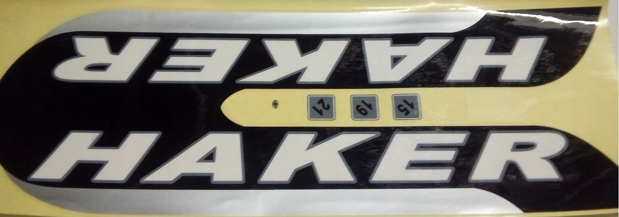 NAKLEJKA na ramę NALEPKI ZESTAW HAKER Długość 400 mm