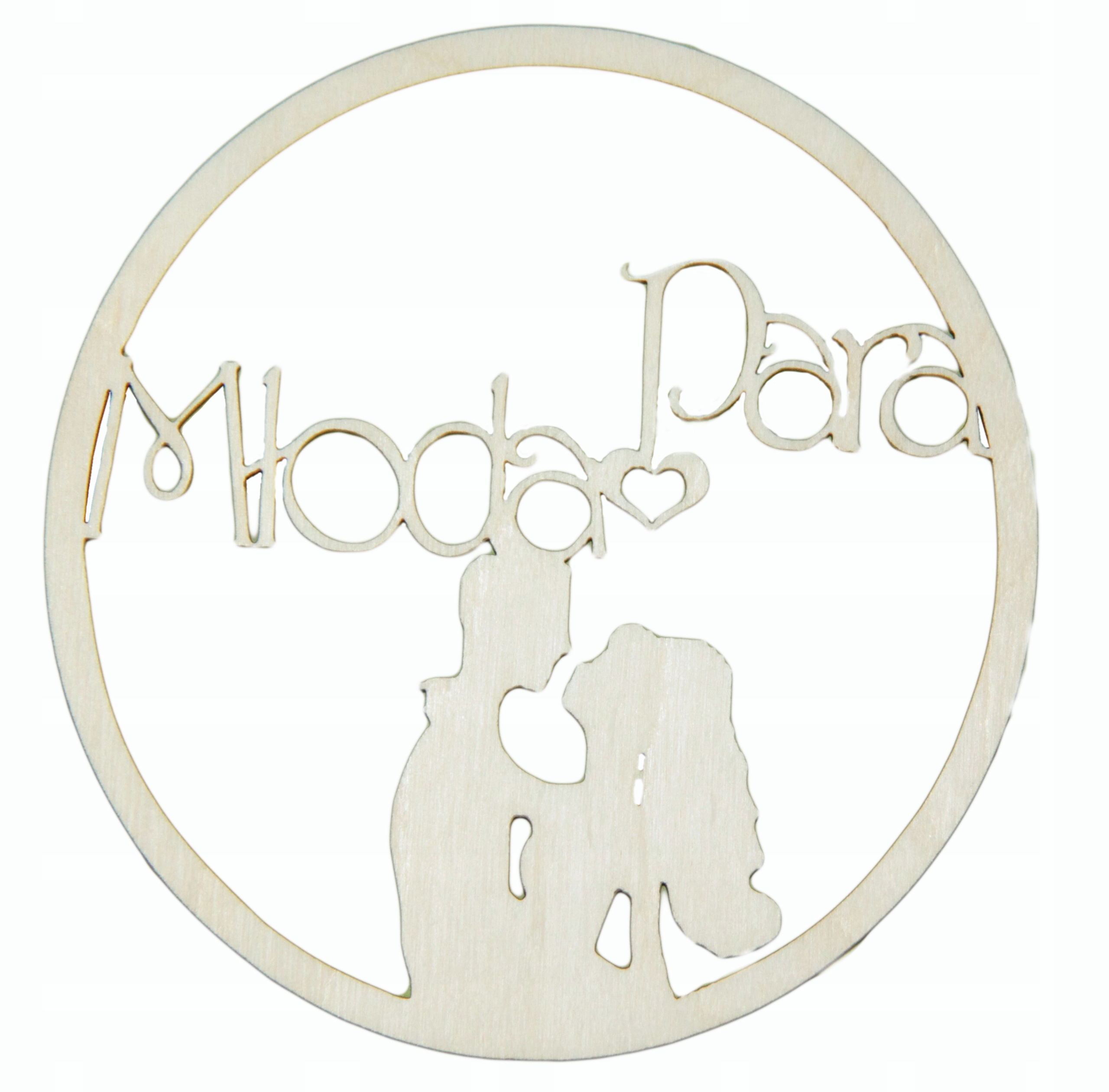 Dekoracja Ślub Wesele drewniane koło Młoda Para