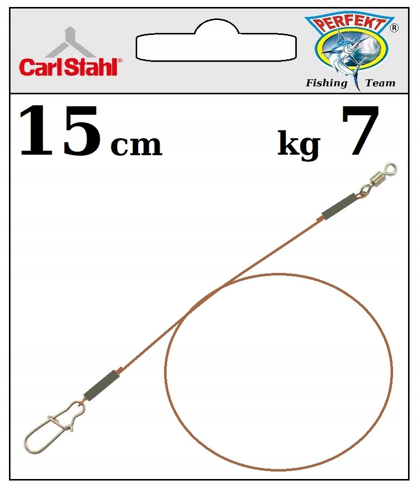 PROFESJONALNY PRZYPON STALOWY 15cm / 7kg FLEXONIT