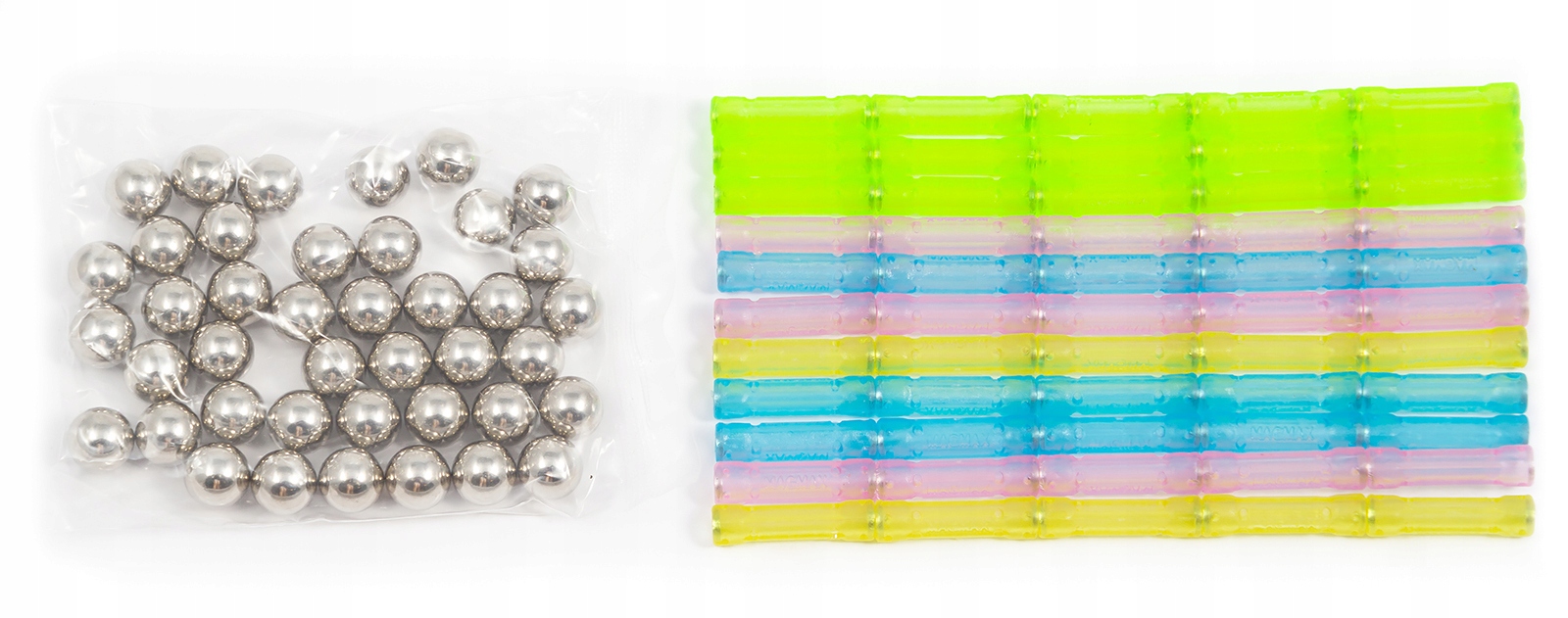 KLOCKI MAGNETYCZNE KONSTRUKCYJNE PASTELOWE - 96el. Płeć Chłopcy