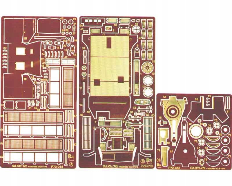 Part P72-018 1/72 Sd.Kfz.7/2 s pancéřovanou kabinou (Hasegawa)