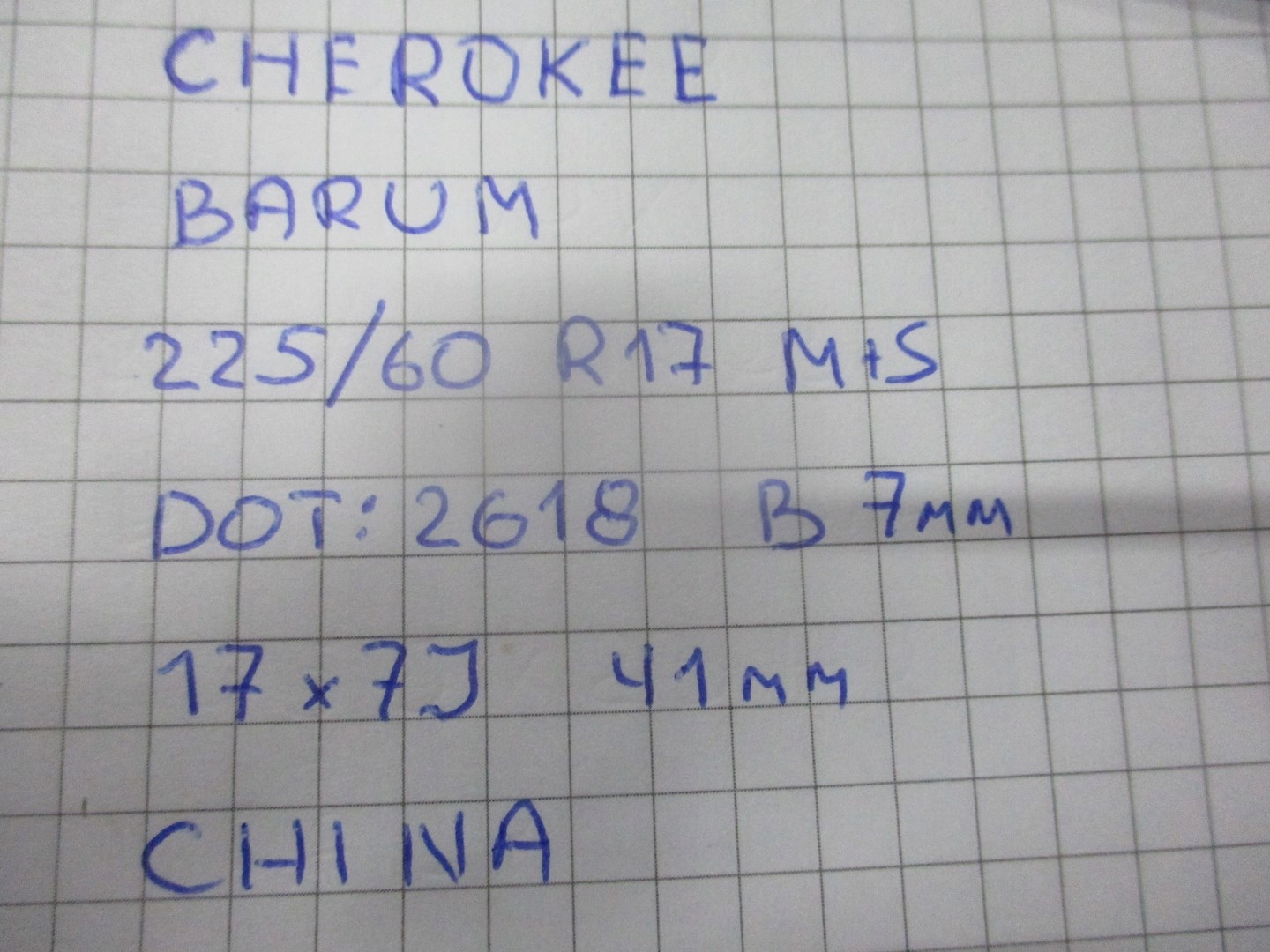 Koła felgi opony JEEP CHEROKEE R17 M+S 7MM Rodzaj opon Całoroczne