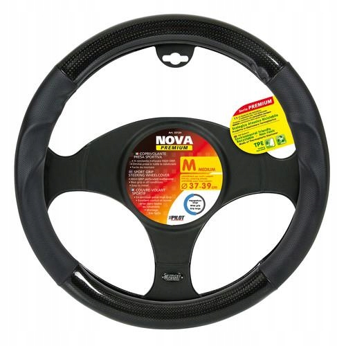 

Pokrowiec kierownicy Nova Czarny-carbon 37-39CM