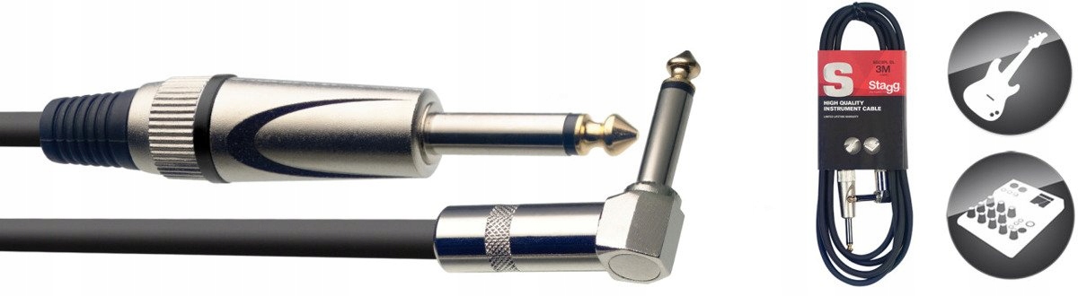 Stagg SGC3PL DL kabel instrumentalny 3m